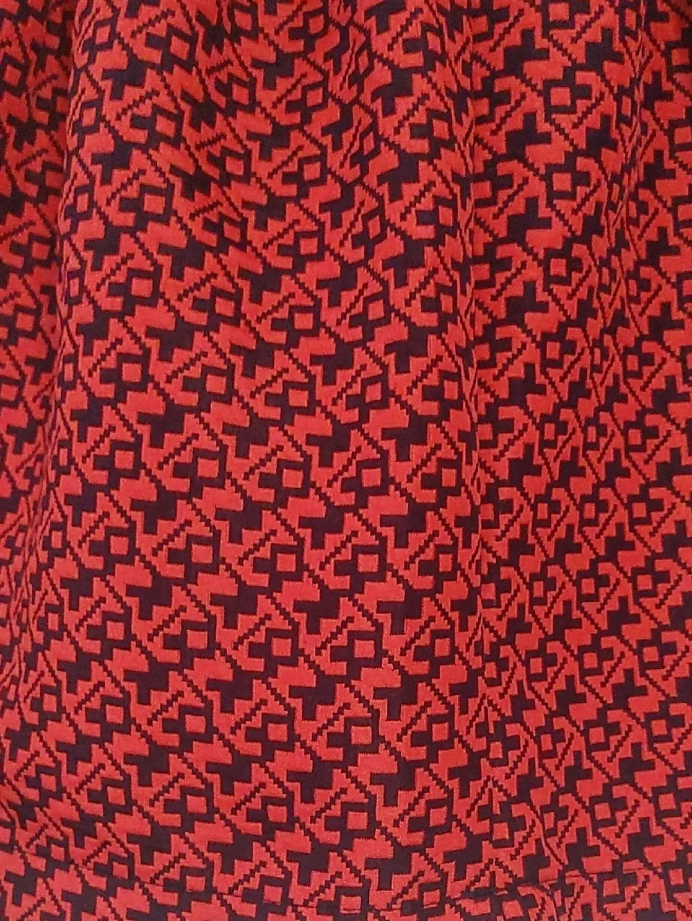 L'ATISTE Women's Small Deep Coral Patterned A-Line Balloon Skirt Fully Lined EUC